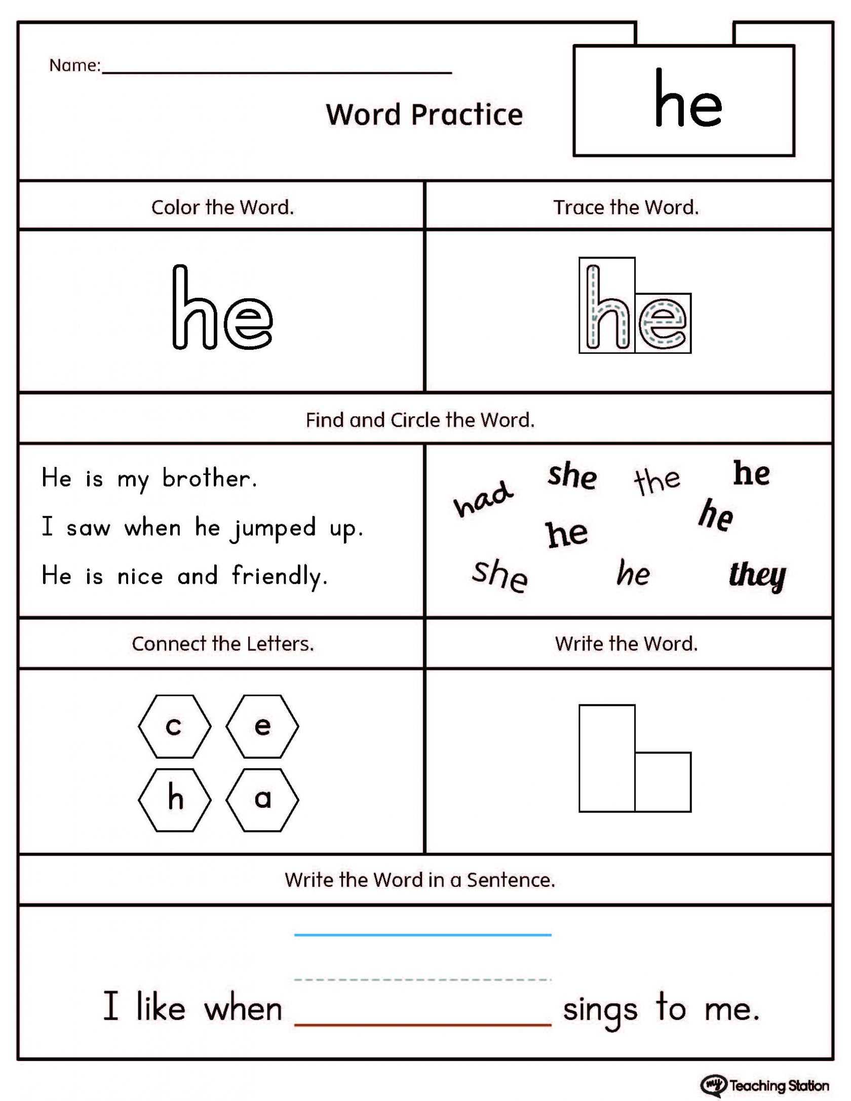 Unit Conversion Worksheet Pdf or He She It Worksheets for Kindergarten Pdf Kidz Activities
