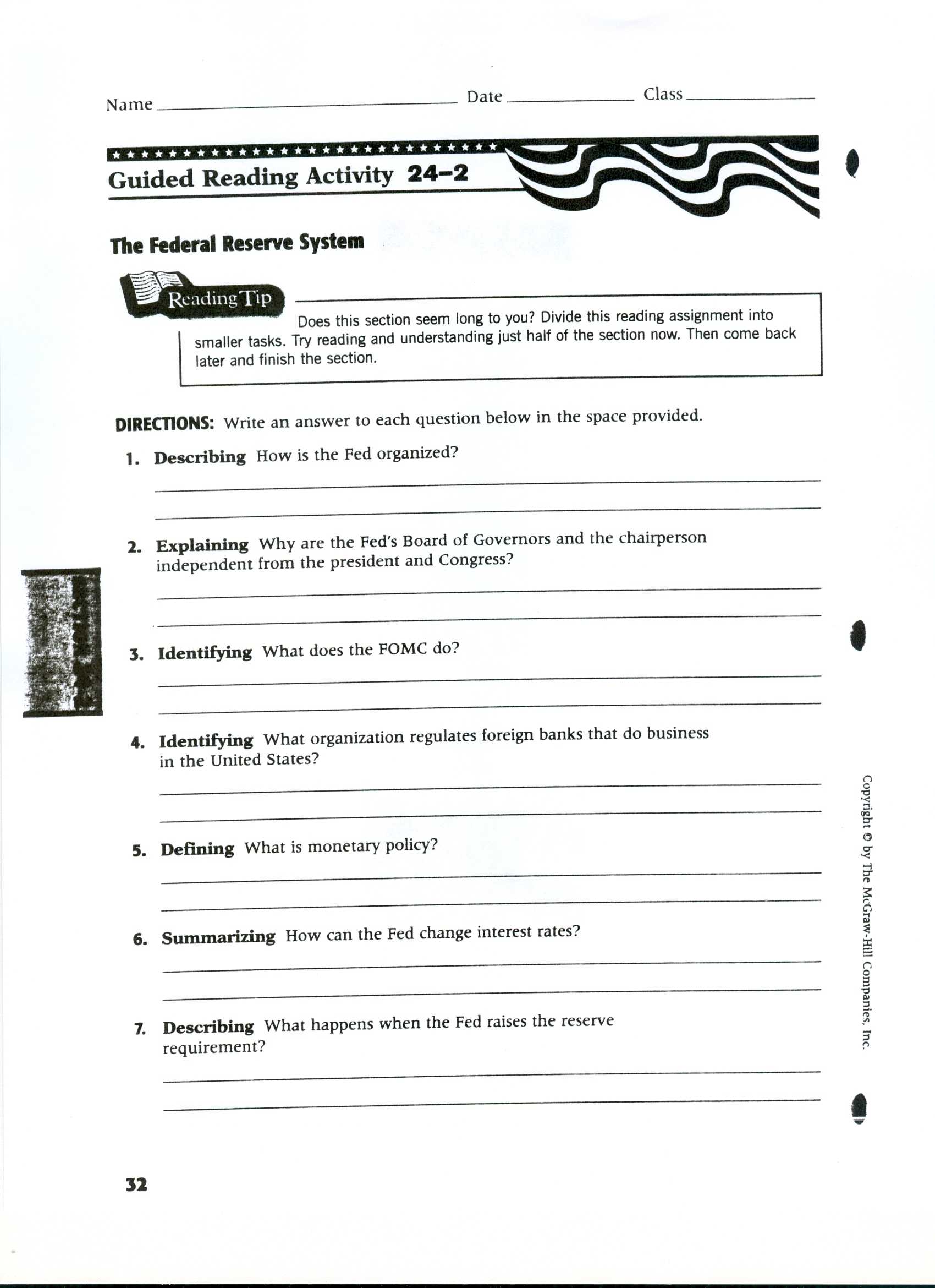 United States Constitution Worksheet Answers with Branches Government Worksheets Grade 4