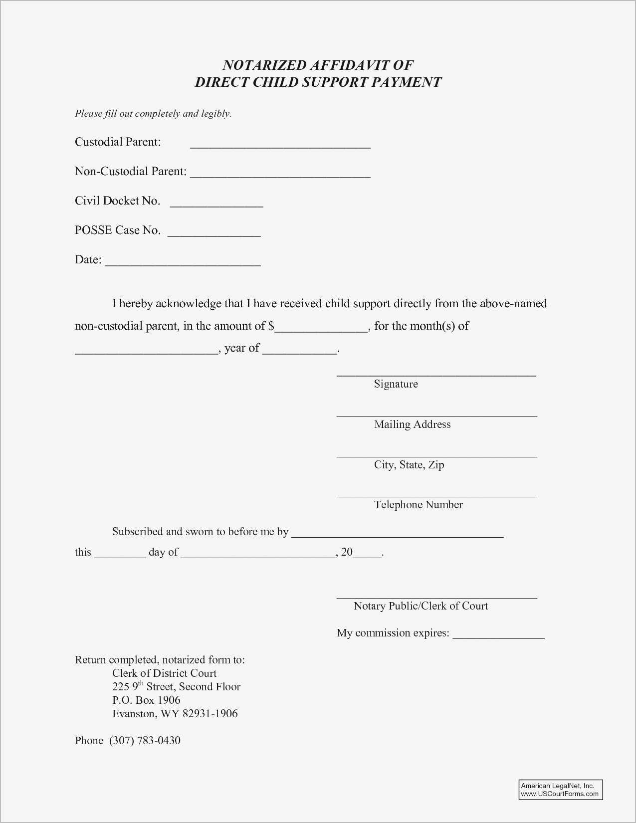 Utah Child Support Worksheet with Child Support Agreement form Samples