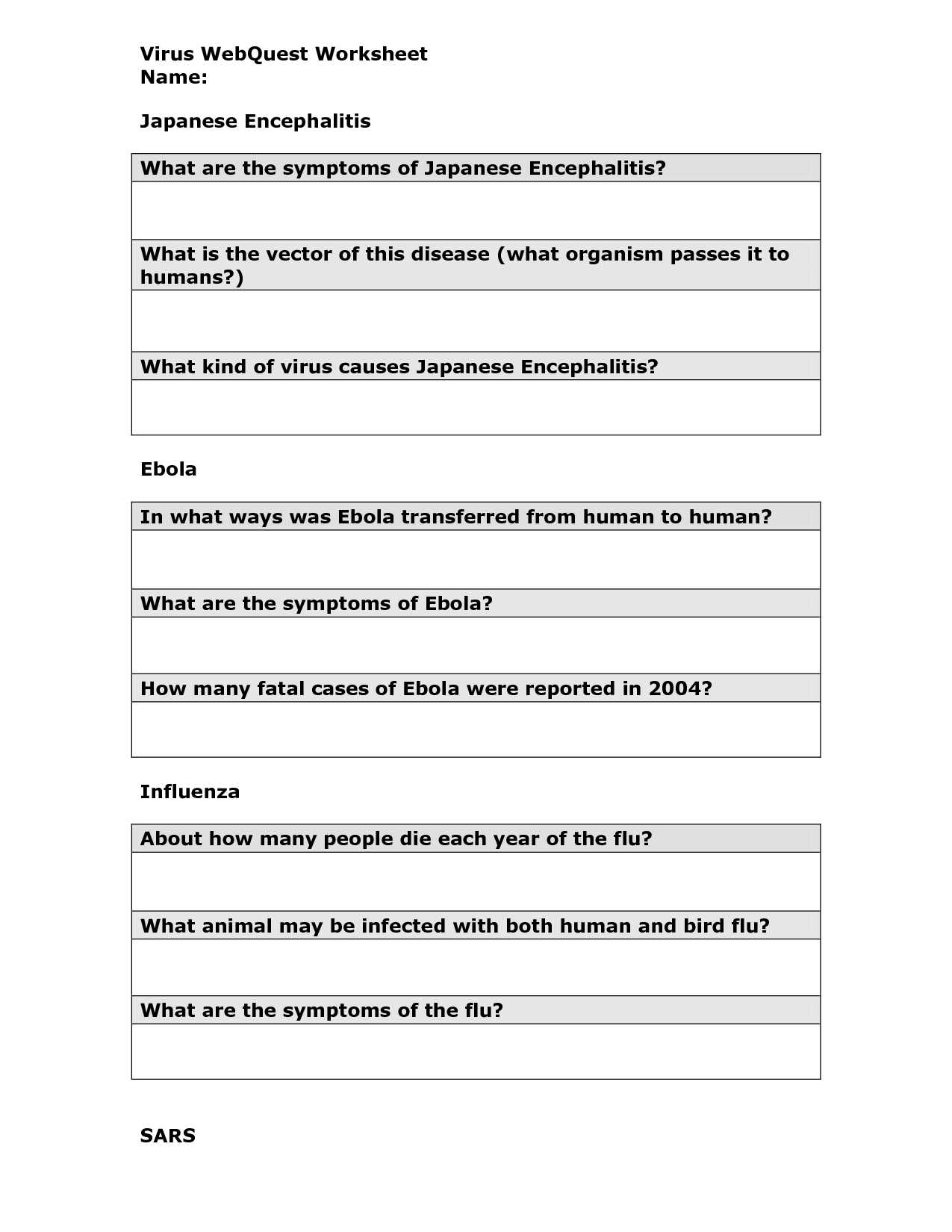 Virus and Bacteria Worksheet Answer Key with Virus Webquest Worksheet Image Collections Worksheet Math for Kids