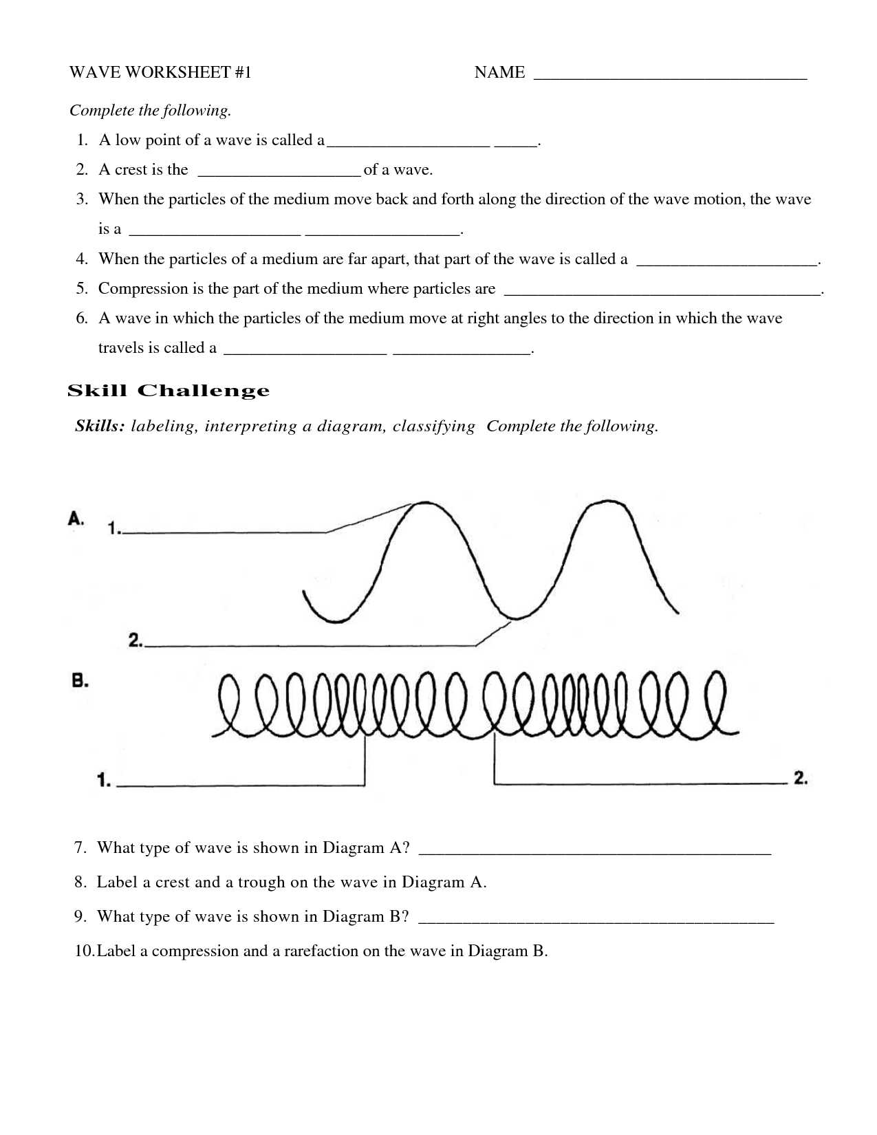 Wave Equation Worksheet Answer Key Also Properties Light Worksheet Worksheet for Kids In English