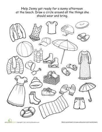 Weather Worksheets for 1st Grade Also 44 Best Seasons and Clothes Images On Pinterest