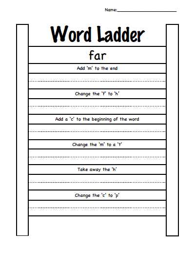 Word Ladder Worksheets for Middle School as Well as Word Ladder Short A Pdf Word Ladders Pinterest