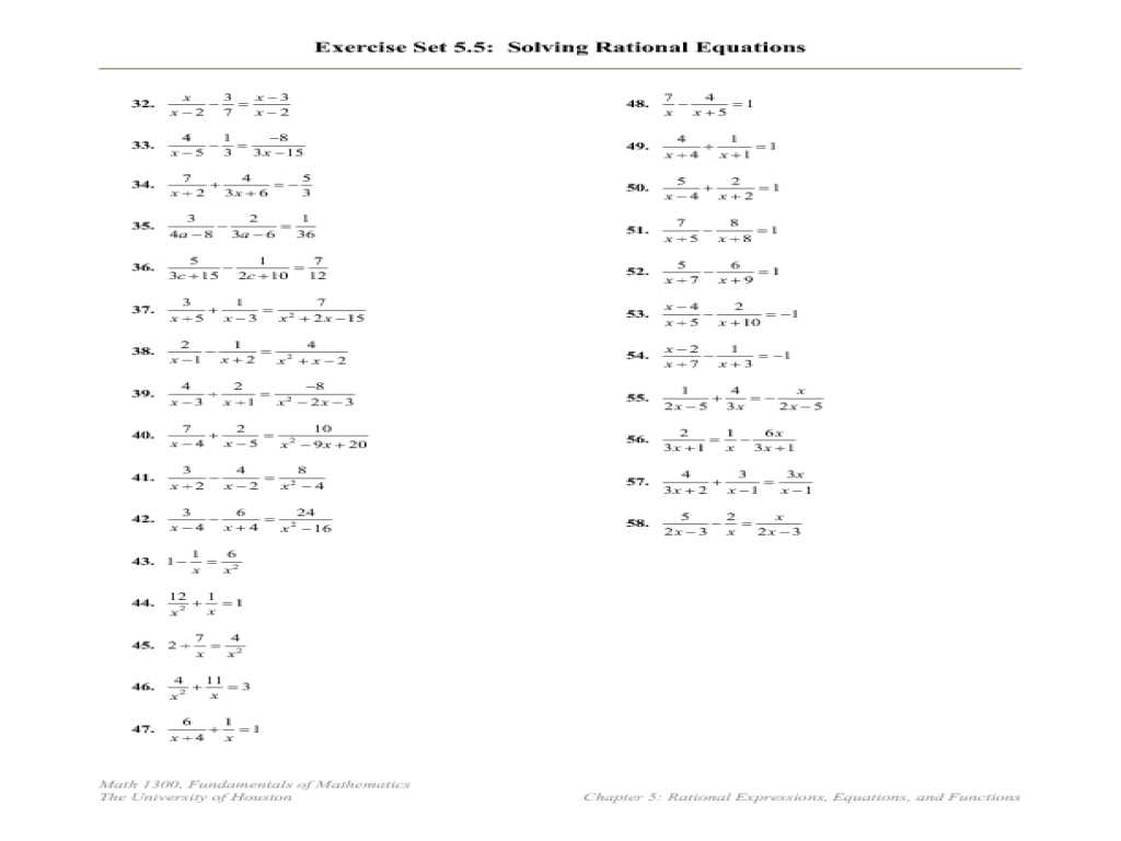 Worksheet 6.2 Word Equations Along with Rational Equations Bing Images
