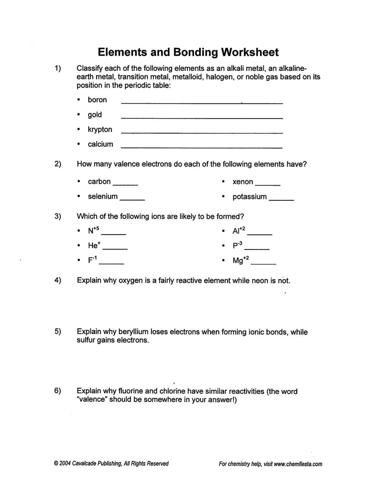 Worksheet Chemical Bonding Ionic and Covalent Answers Along with Chemical Bonding Worksheet Key Worksheet for Kids In English