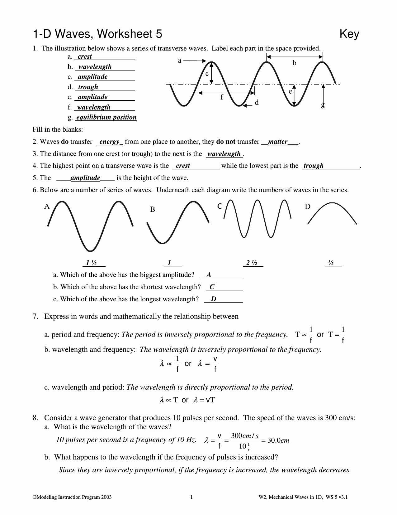 Worksheet Labeling Waves Answer Key or Electromagnetic Spectrum Worksheet 1 Key Image Collections