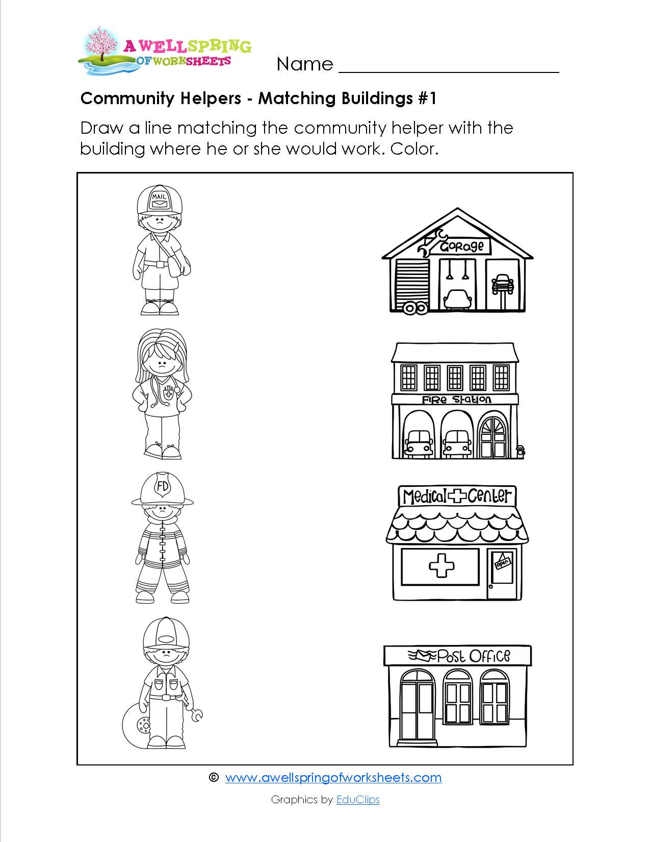 Worksheets for Children or Matching Worksheets for Kindergarten