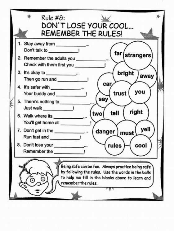 Worksheets On Bullying for Elementary Students and 17 Best Stranger Danger Images On Pinterest