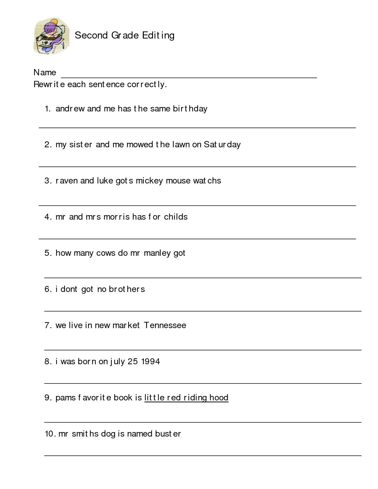 5th Grade Writing Skills Worksheets with Paragraph Editing Worksheets for 4th Grade Thanksgiving