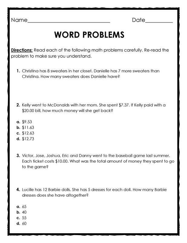 6th Grade Algebra Worksheets or Category Math the Teacher Treasury