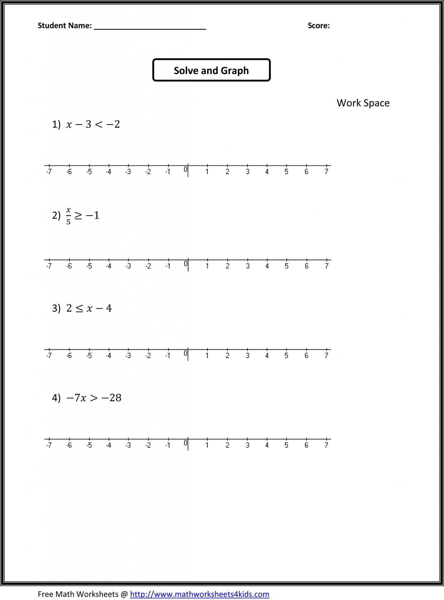 6th Grade Inequalities Worksheet together with Math Inequalities Worksheets Worksheet for Kids Maths Printing