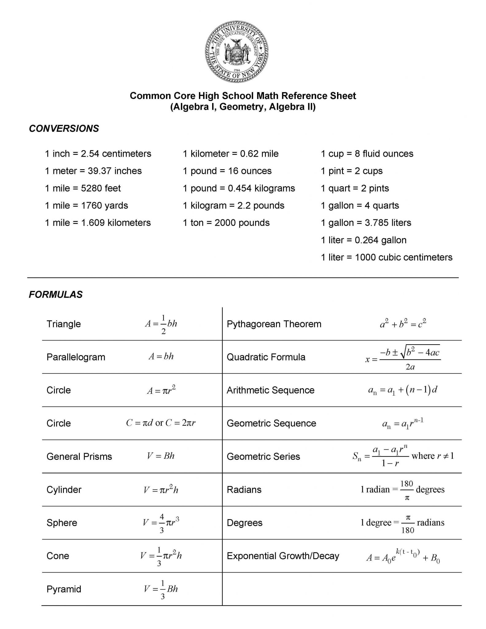 7th Grade Common Core Math Worksheets with Answer Key together with Geometry Regents Review Packet Intoysearch
