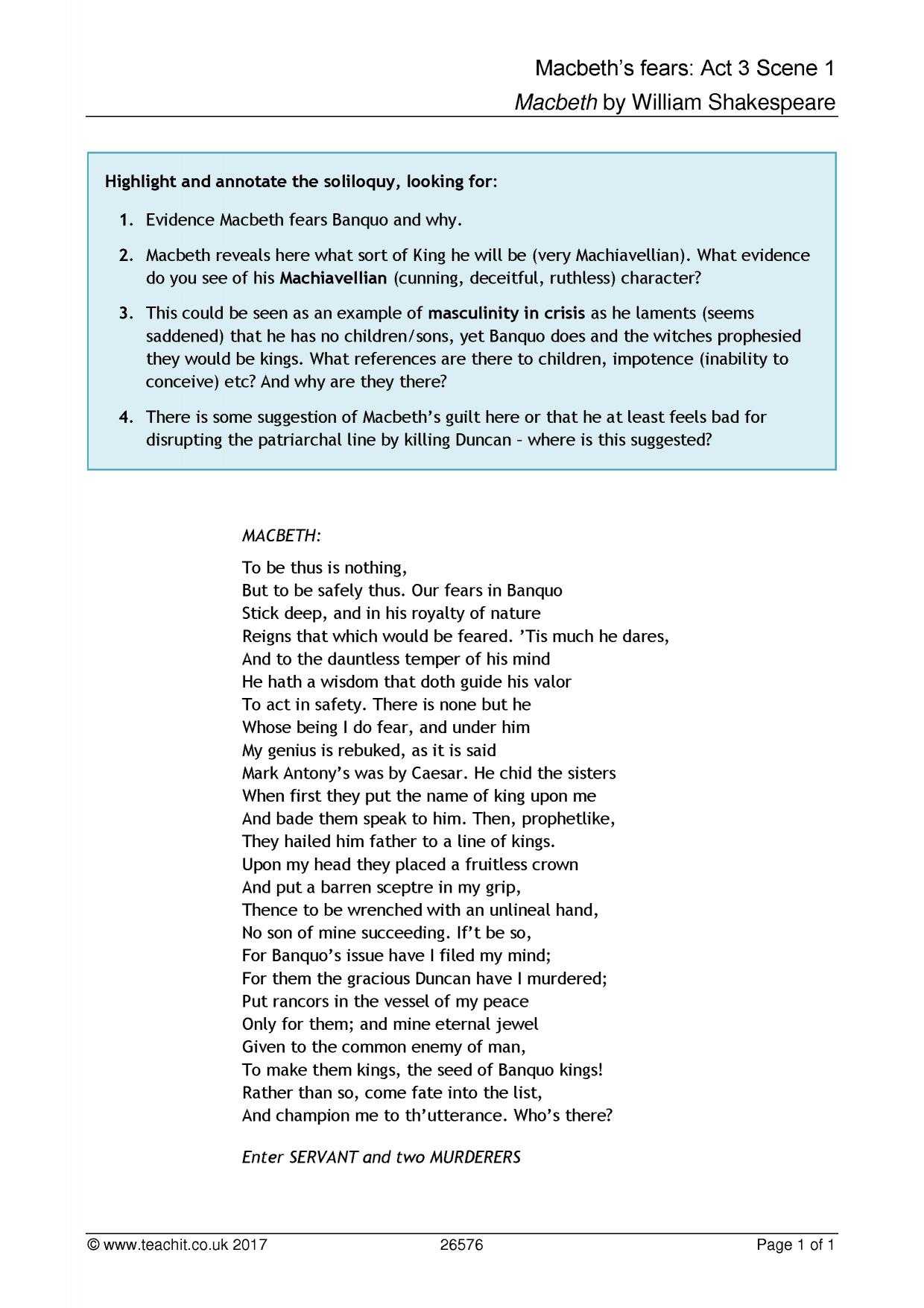 Act English Practice Worksheets Pdf Along with Macbeth Search Results Teachit English