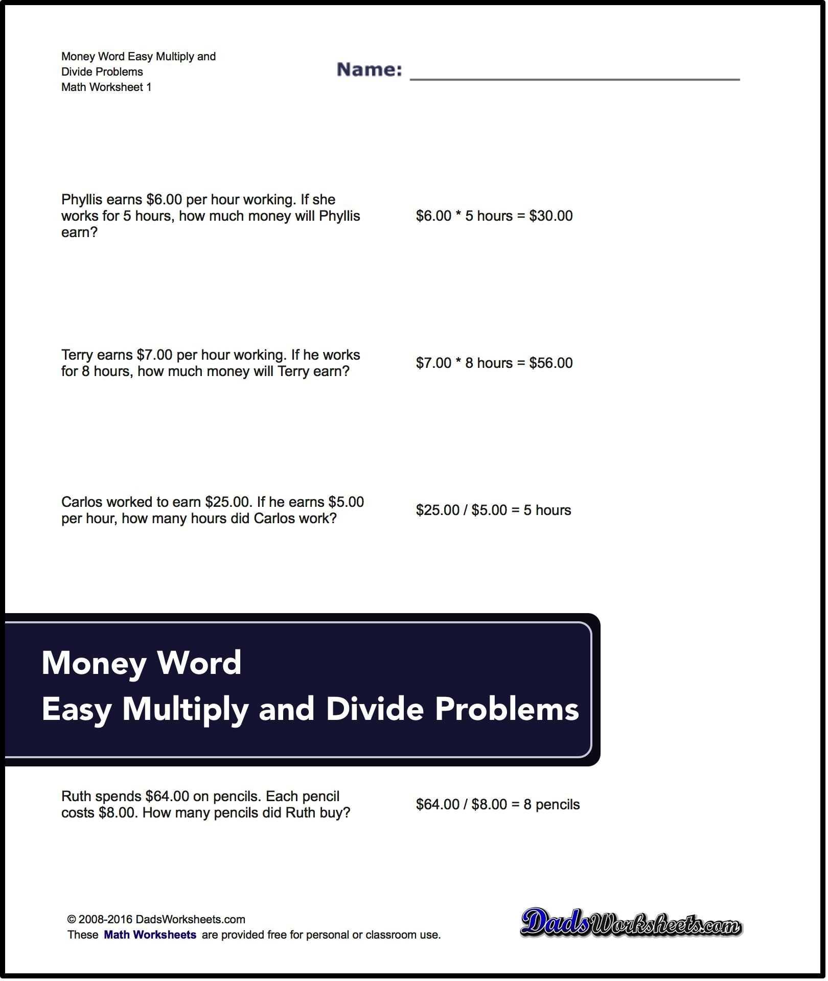 Adding and Subtracting Integers Word Problems Worksheet and Math Worksheet Grade 3 Word Problems New Money Word Problems