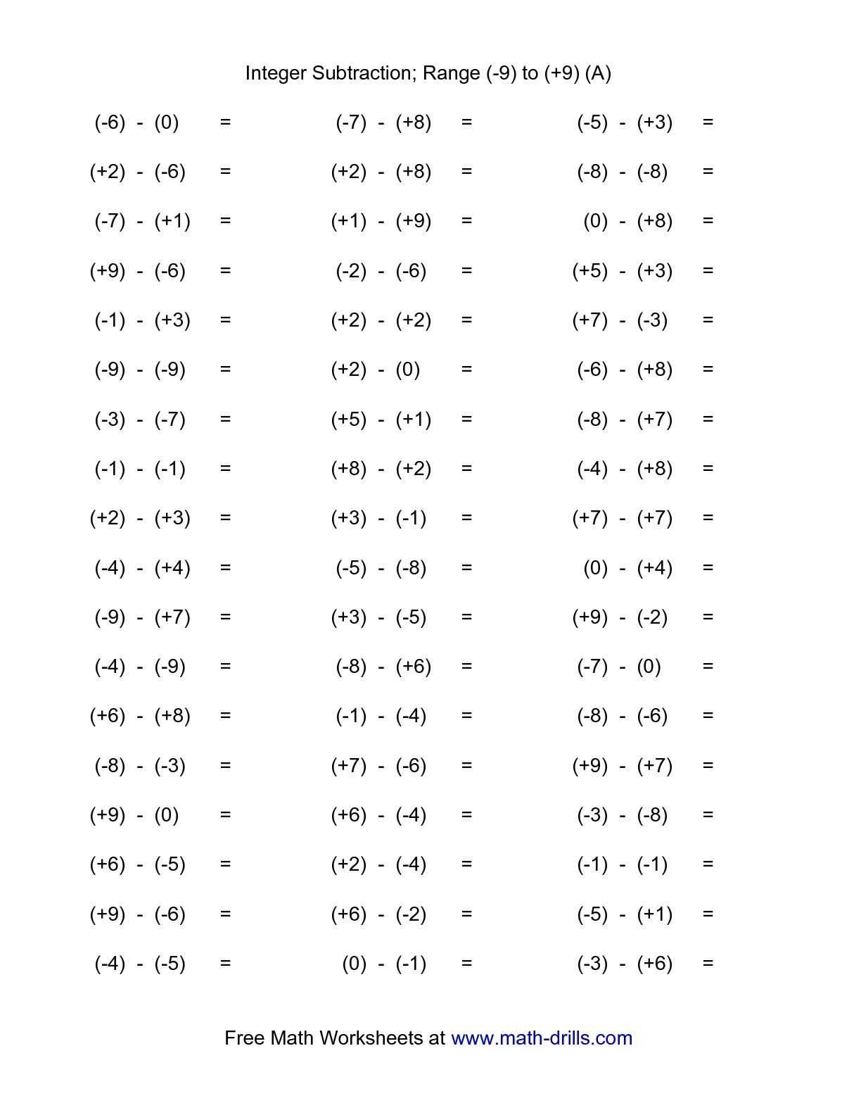 Adding and Subtracting Integers Word Problems Worksheet and Negative Numbers Worksheet Addition Subtraction New Dividing