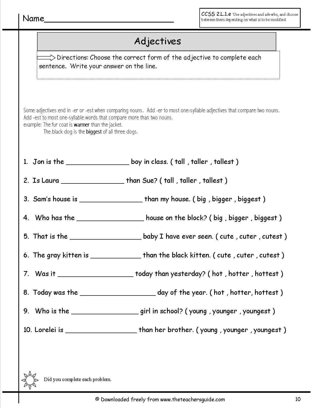 Adjectives Worksheet 3 Spanish Answers Along with Worksheet Lineo Articles Exercises with Answers Pdf English