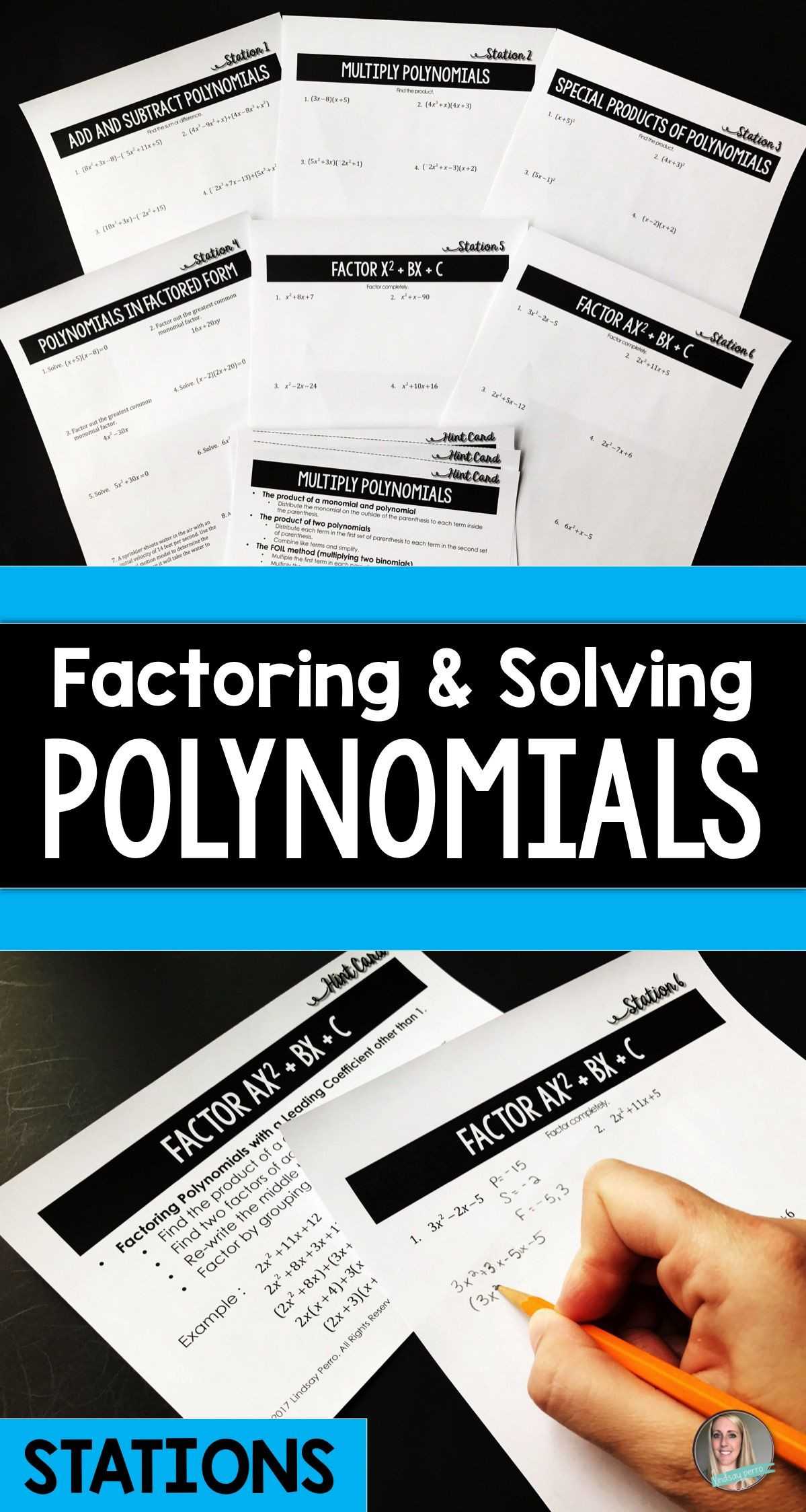 Algebra 1 Factoring Worksheet Also solving Polynomial Equations by Factoring Worksheet with Answers
