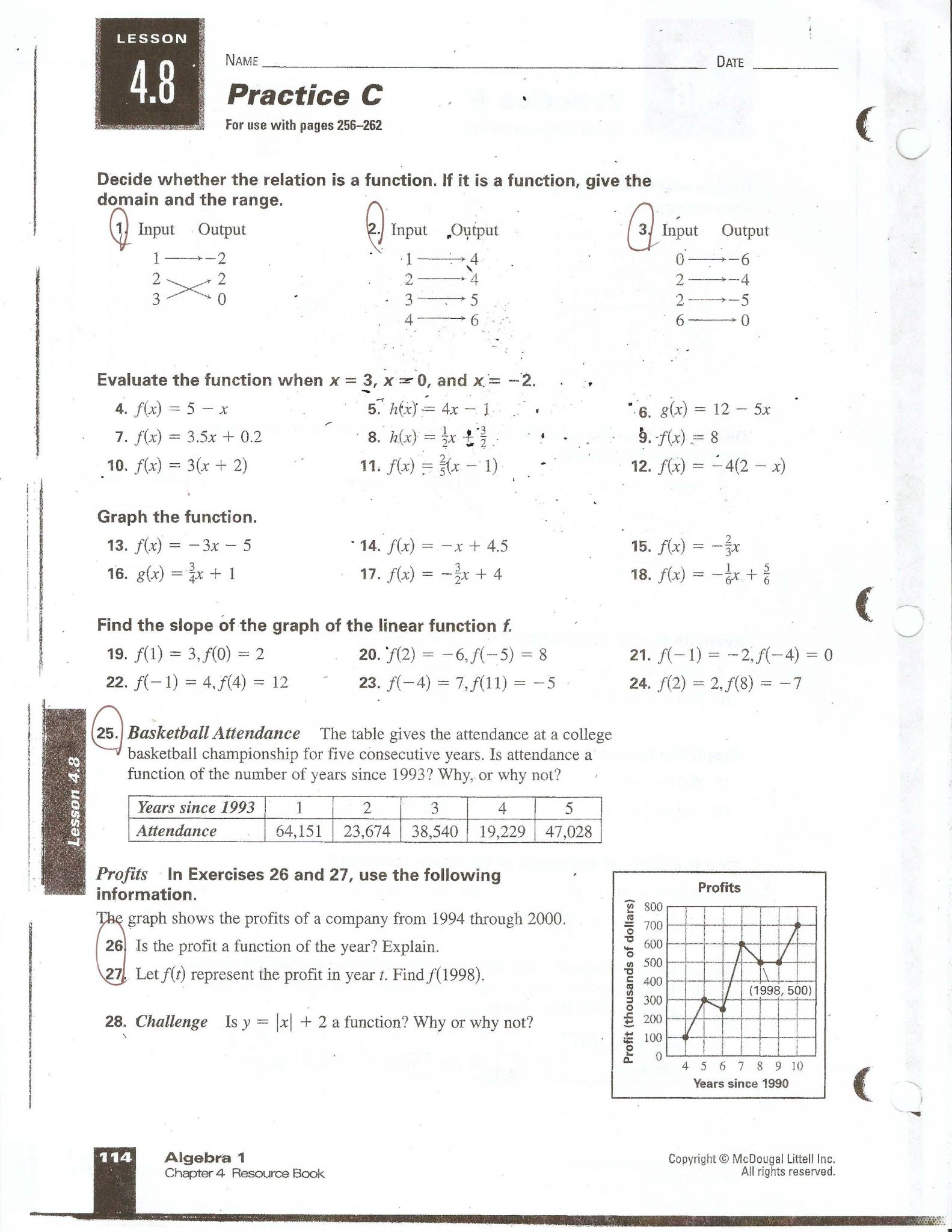 Algebra 1 Factoring Worksheet with Lesson 1 Home Work 4 2 the Best Worksheets Image Collection