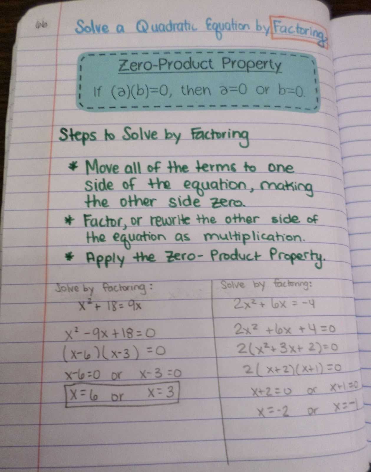 Algebra 2 Factoring Worksheet together with Math = Love solving Quadratics by Factoring and the Zero Product