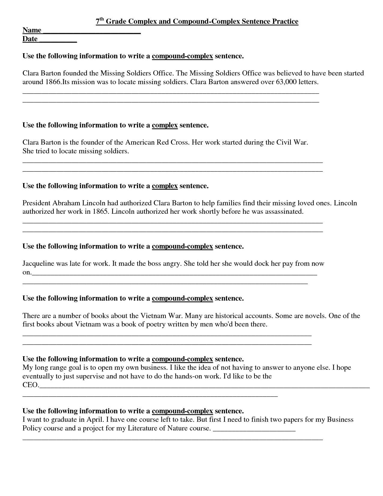 American Civil War Reading Comprehension Worksheet Answers together with 7th Grade Worksheets Free Printable Kidz Activities