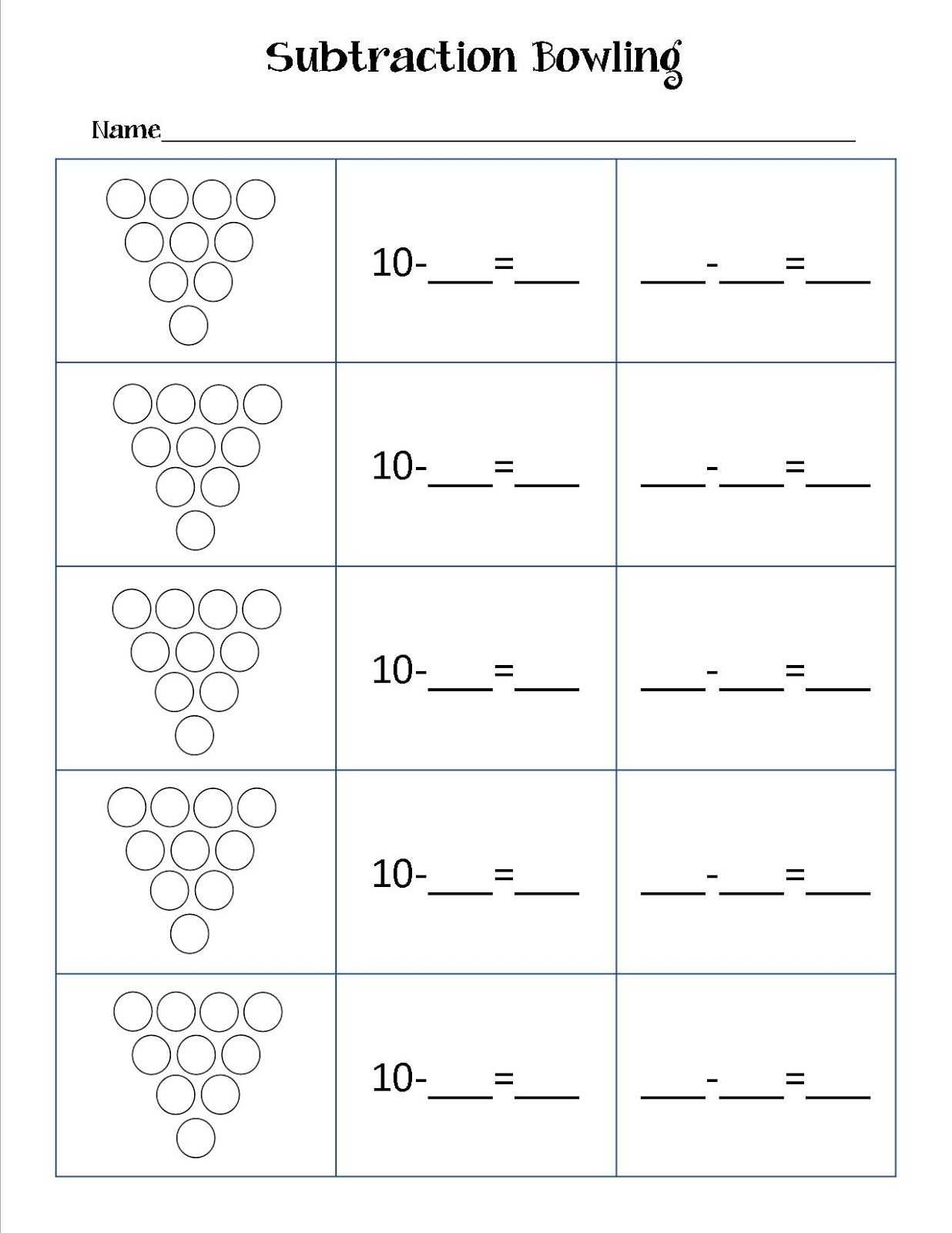 Arithmetic Sequence Worksheet Pdf or Free Recording Sheet to Use while Practicing Subtraction with