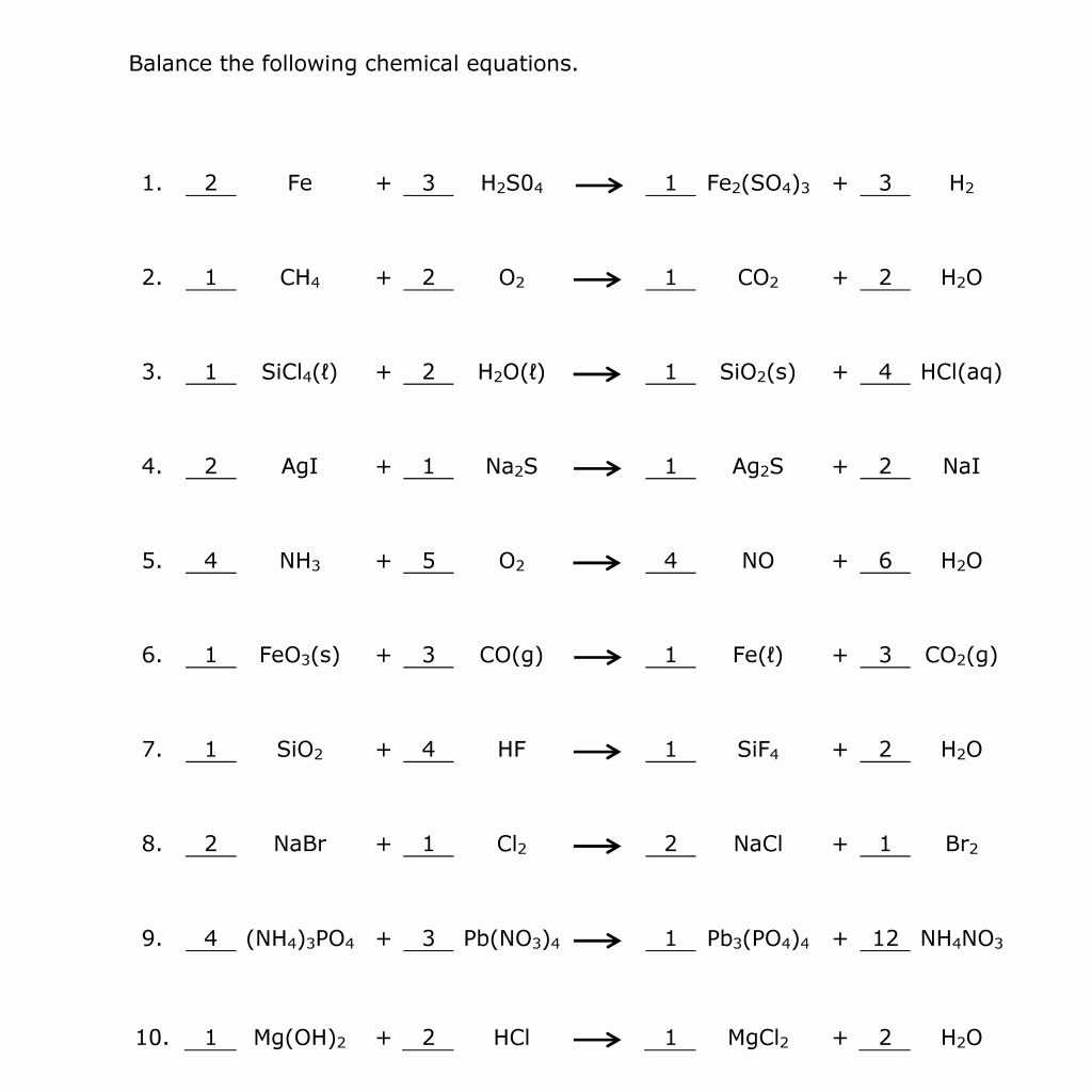 Balancing Act Worksheet Answers as Well as Balancing Act Practice Worksheet Answers