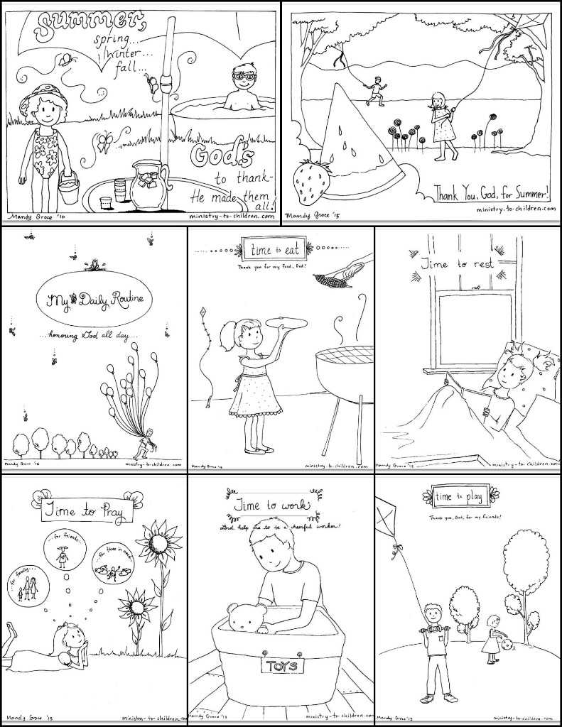 Books Of the Bible Worksheets as Well as Free Printable Summer Coloring Pages for Kids 9 Sheet