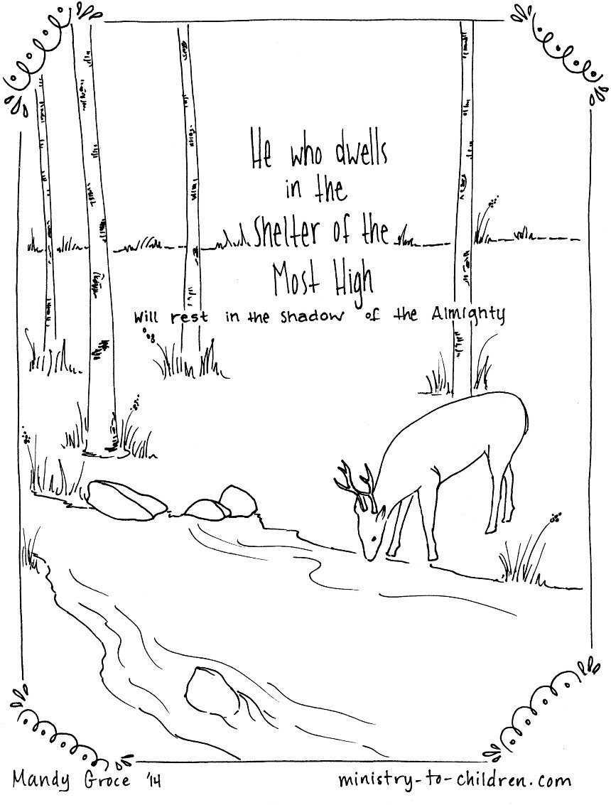 Books Of the Bible Worksheets with Psalm 91 1 Coloring Page "he who Dwells In the Shelter Of