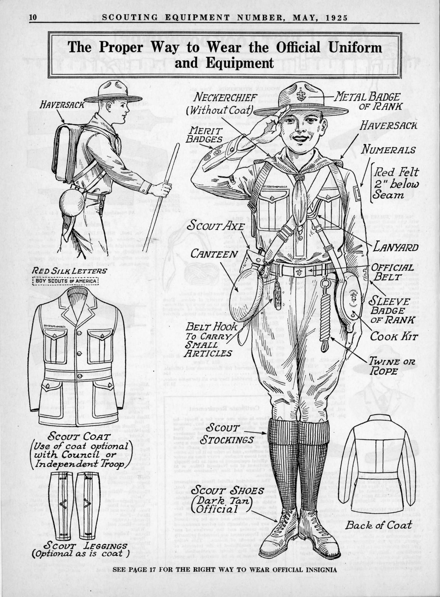 Boy Scout Cooking Merit Badge Worksheet and 1925 Scouting Equipment Catalog Scoutmastercg