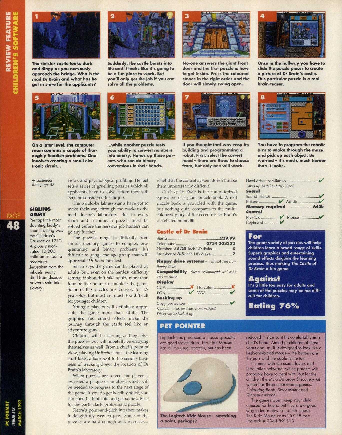 Brain Stretcher Worksheets Answers and Oldgamemags Pc format 1992 03 006 Future Pdf Pc Pcformat