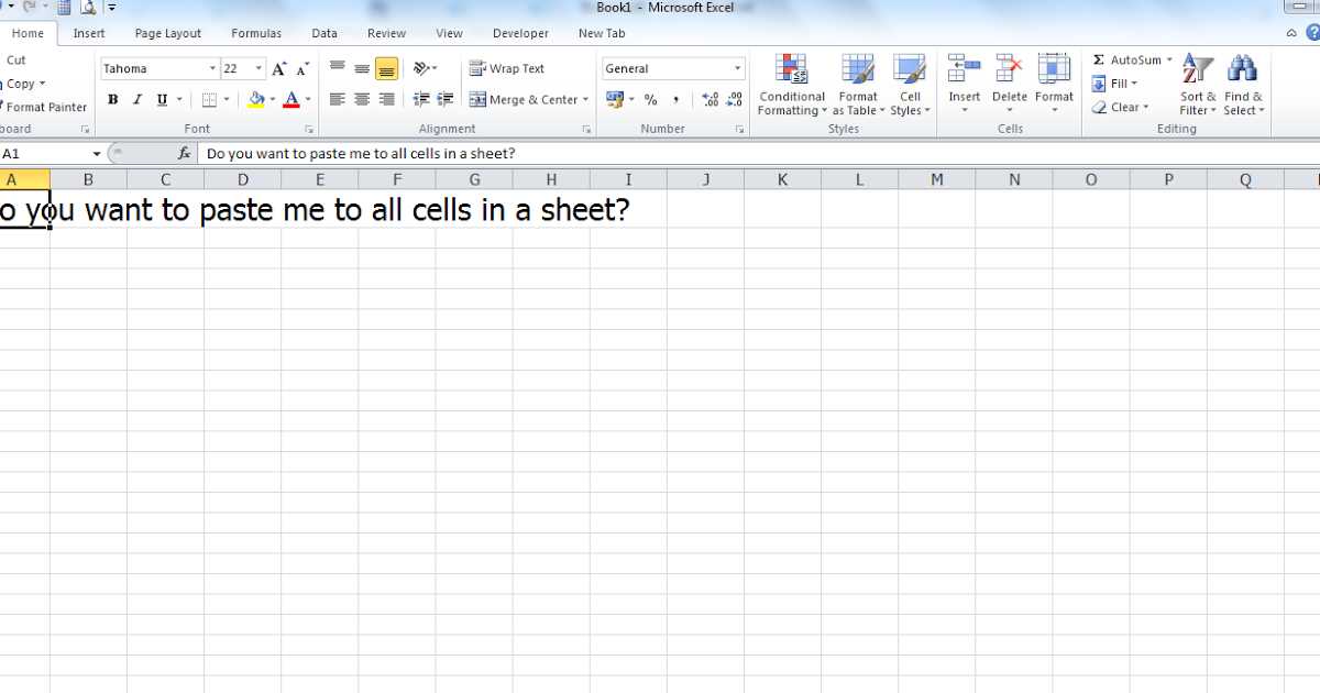 Cell Review Worksheet with Quick and Easy Way to Paste Data to Multiple Cells In An