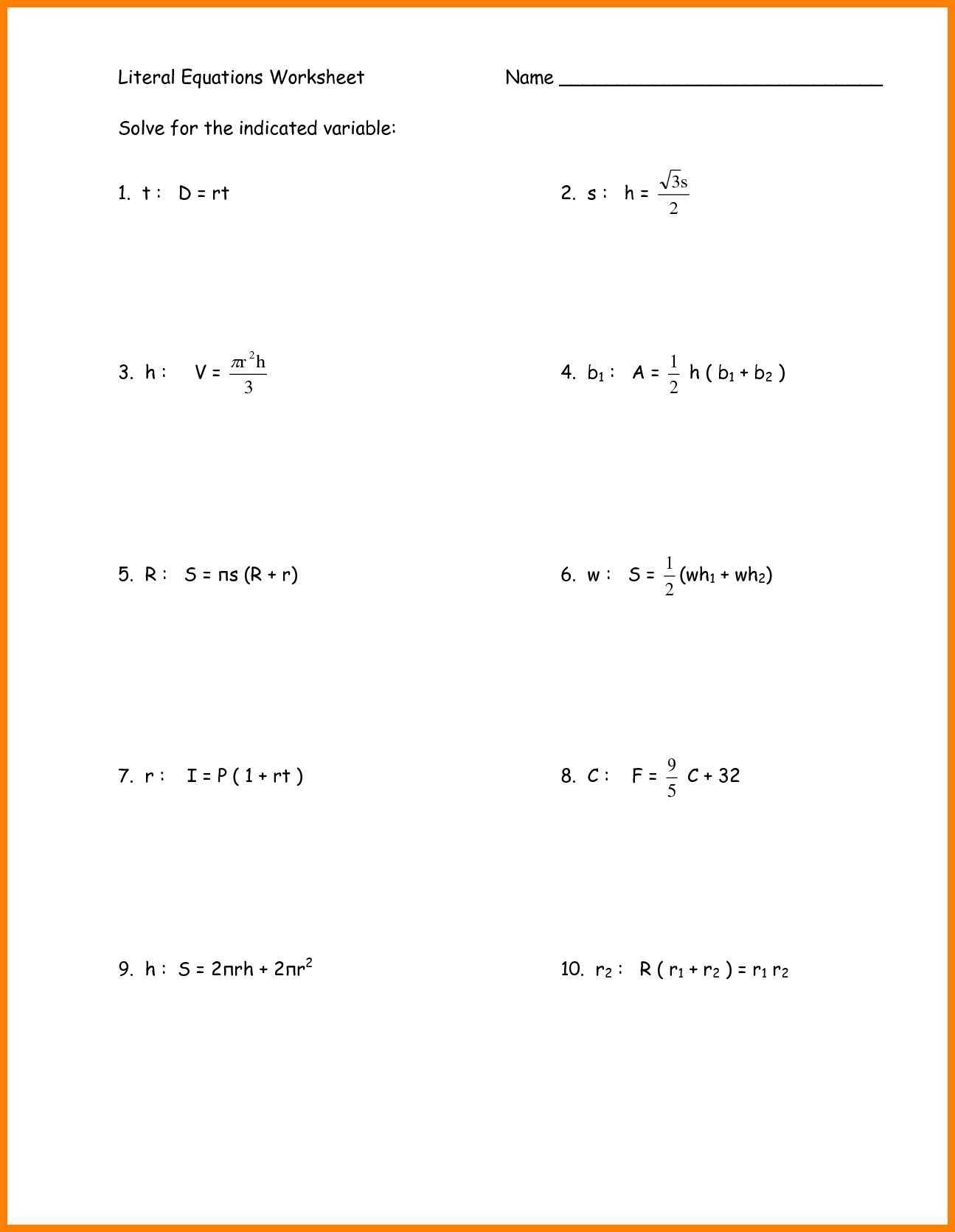 Circles Worksheet Answers together with Worksheet Literal Equation Worksheet Carlos Lomas Worksheet for