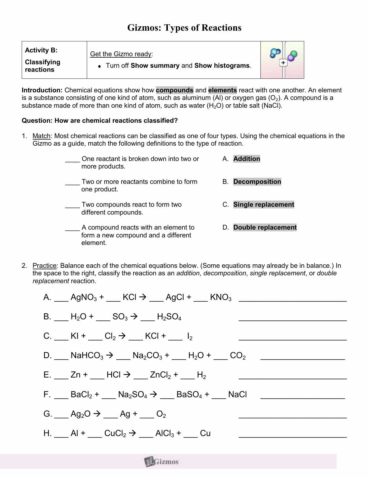 Classification Of Chemical Reactions Worksheet with 33 Classifying Chemical Reactions Worksheet Document Design Ideas