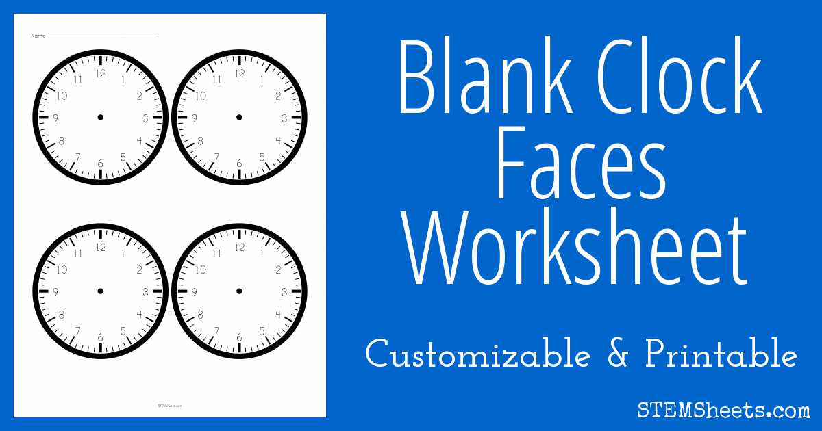 Clock Time Worksheets or Blank Clock Faces Worksheet
