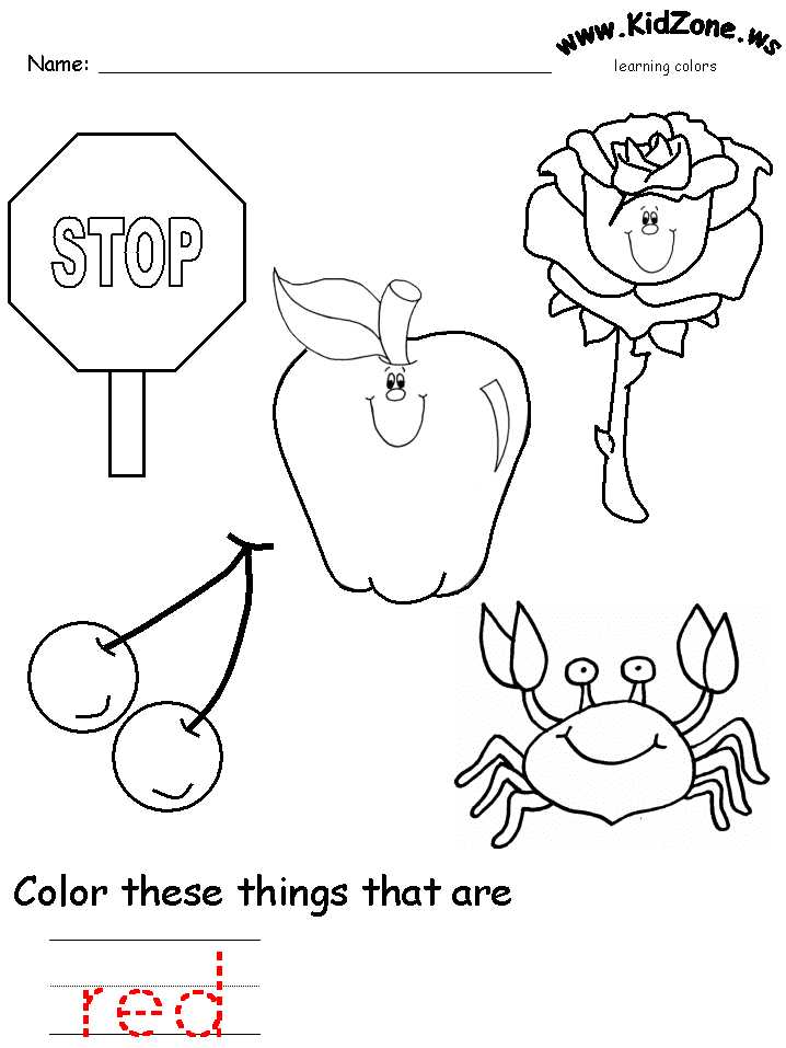 Colors Worksheets for Preschoolers Free Printables as Well as Red