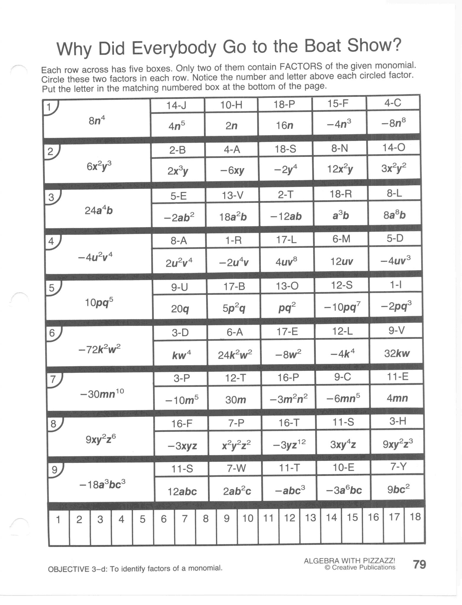 Daffynition Decoder Worksheet or Pizzazz Worksheets Answers Math
