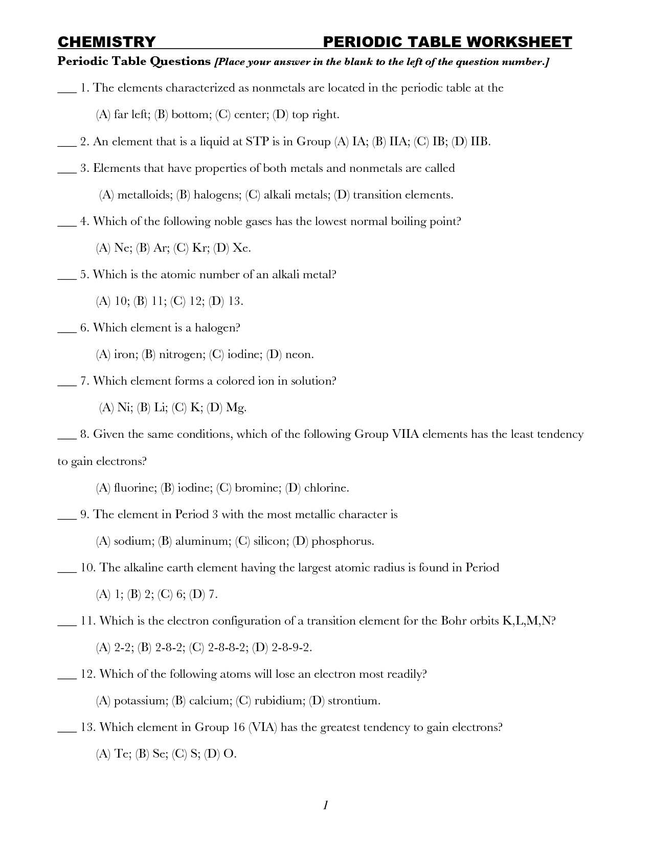 Density Worksheet Answers Chemistry and Periodic Table Worksheet Answer Key Periodic Table