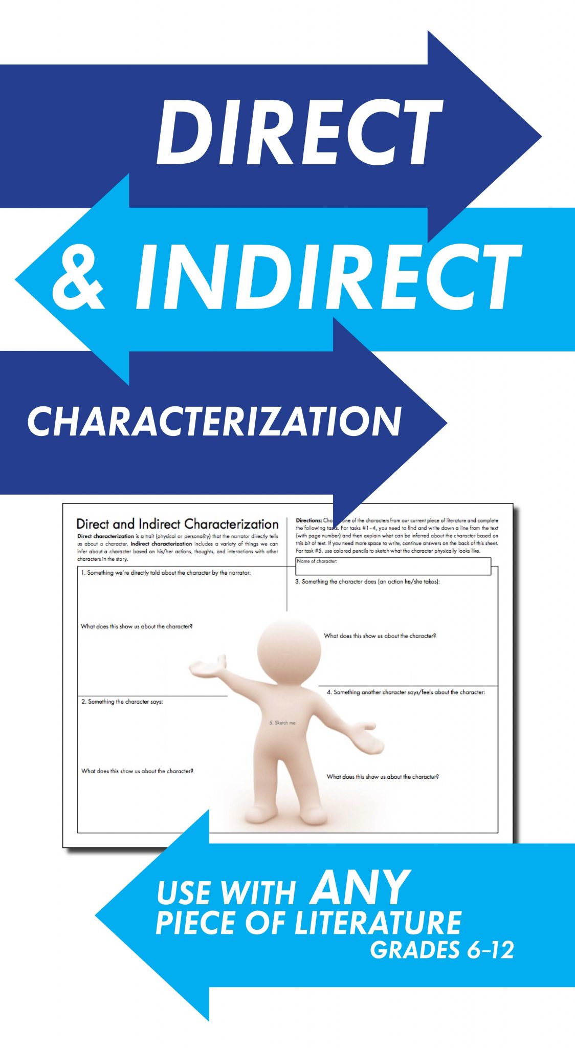 Direct and Indirect Characterization Worksheet together with Rodzina Unit Direct and Indirect Characterization