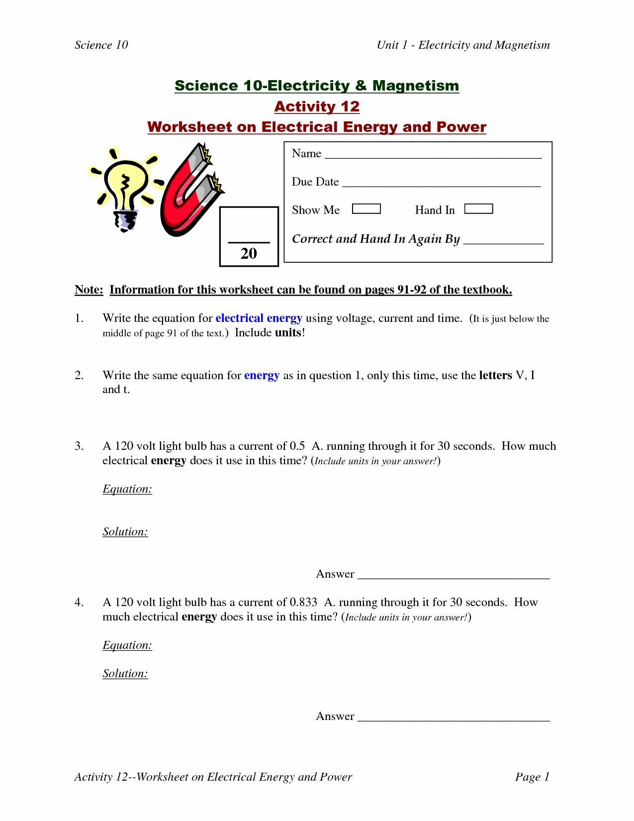 Electrical Power and Energy Worksheet together with Dave Ramsey Printable Worksheets Learn About Writing Chemical