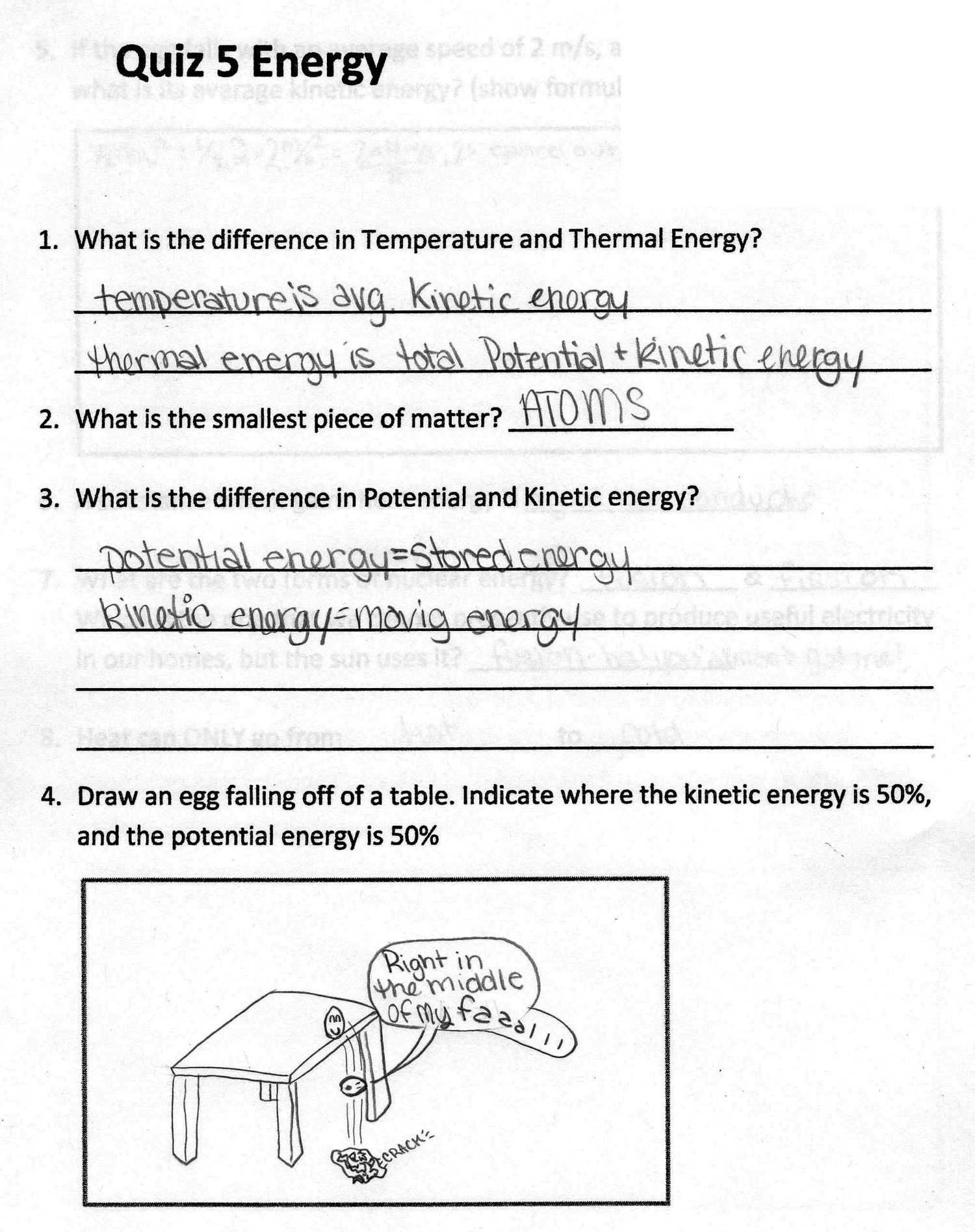 Energy Transformation Worksheet Answers or Energy Quiz Worksheet Kidz Activities