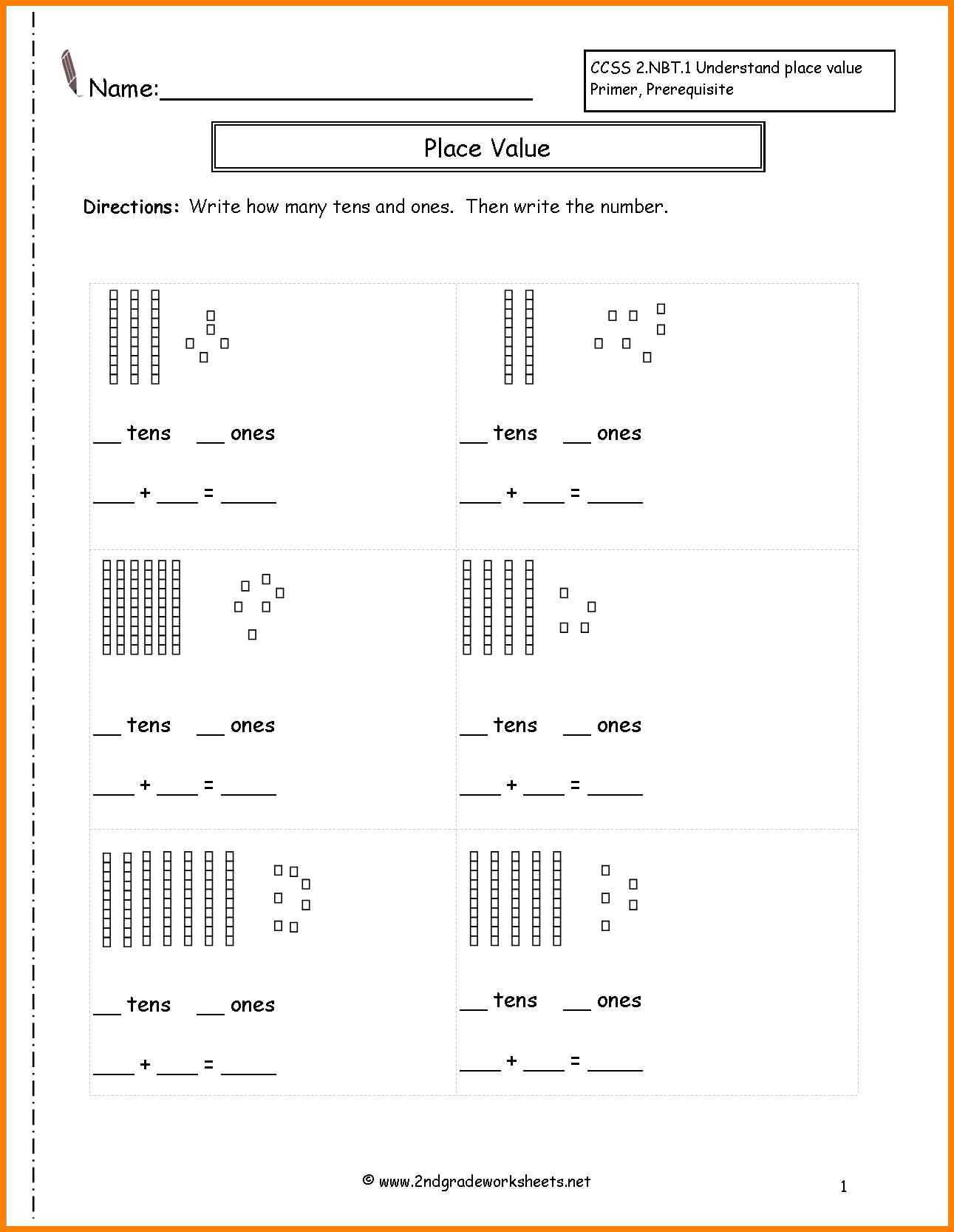 English to Metric Conversion Worksheet as Well as Place Value Blocks Worksheets Placevalue7