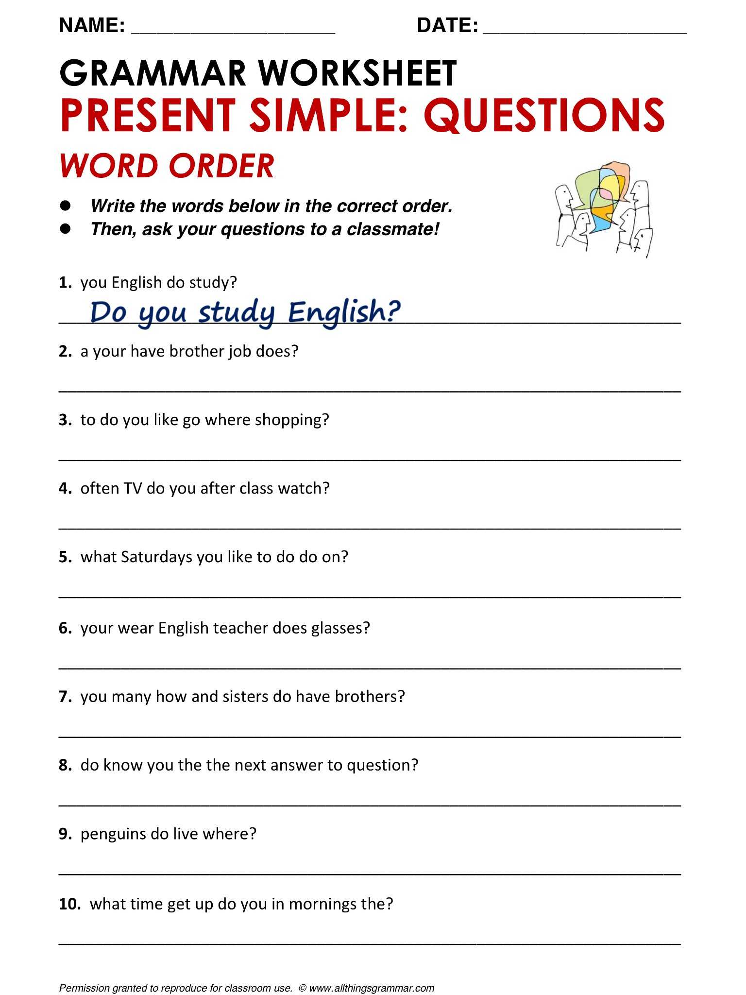 Esl Grammar Worksheets Also Question Word Worksheet Esl Valid English Grammar Present Simple