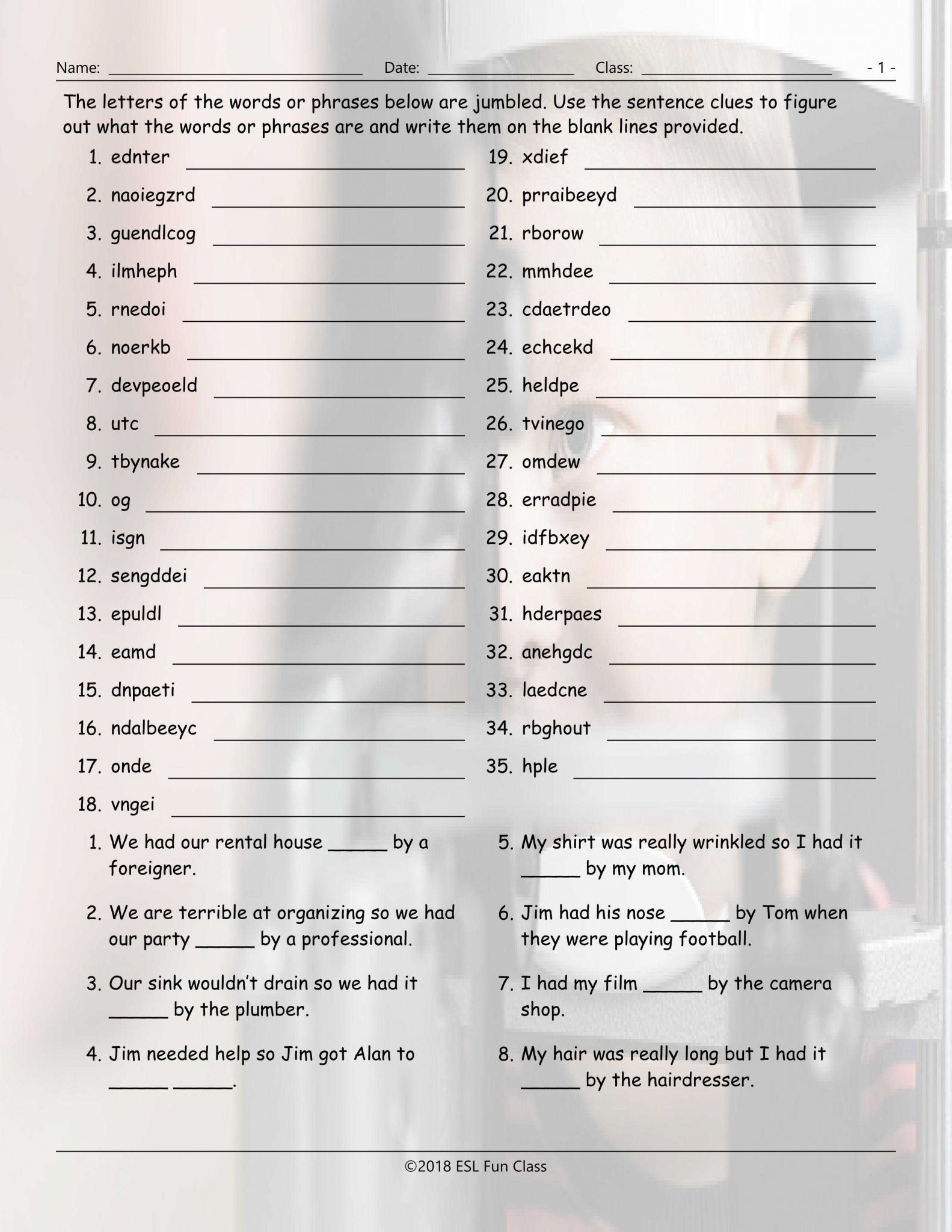 Esl Grammar Worksheets with Grammar Jumbled Words Worksheets Esl Fun Games Have Fun