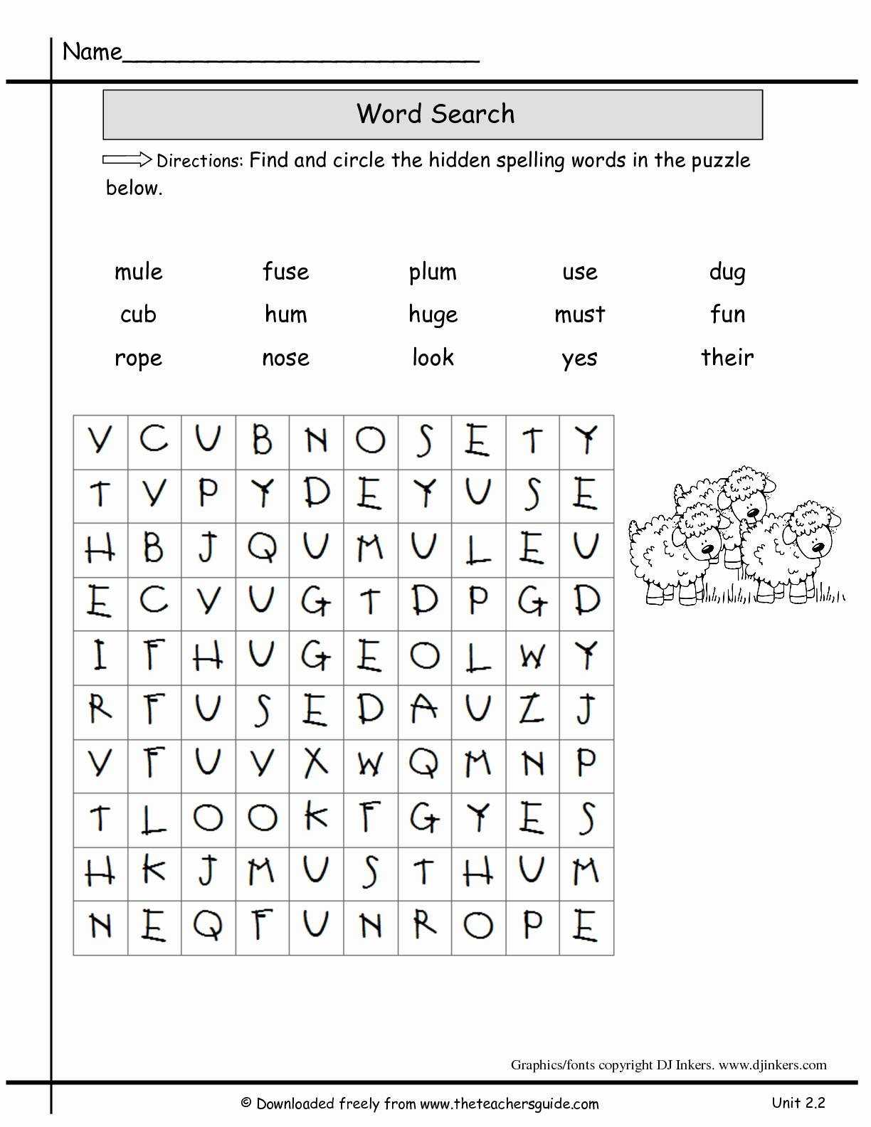Following Directions Worksheet or Grade Second Worksheets Inspirationa Free Printable Spelling Test