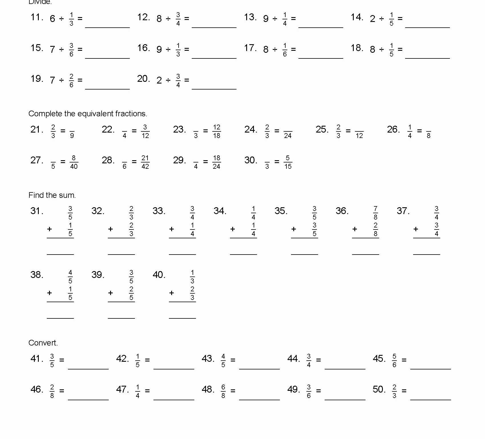 Fraction Word Problems 7th Grade Worksheet with Fraction Questions Year Grade Math Cst Released