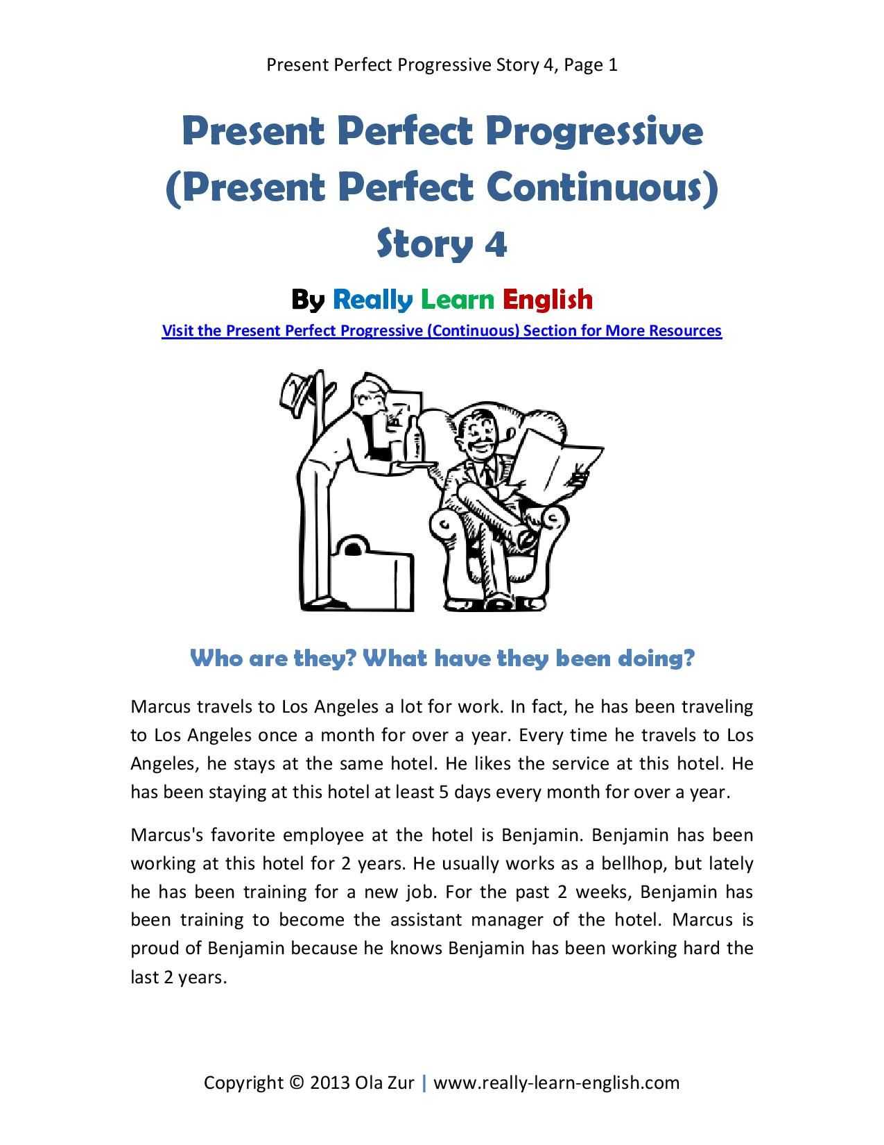 Free Comprehension Worksheets or Look A Free Printable English Short Story In the Simple Present
