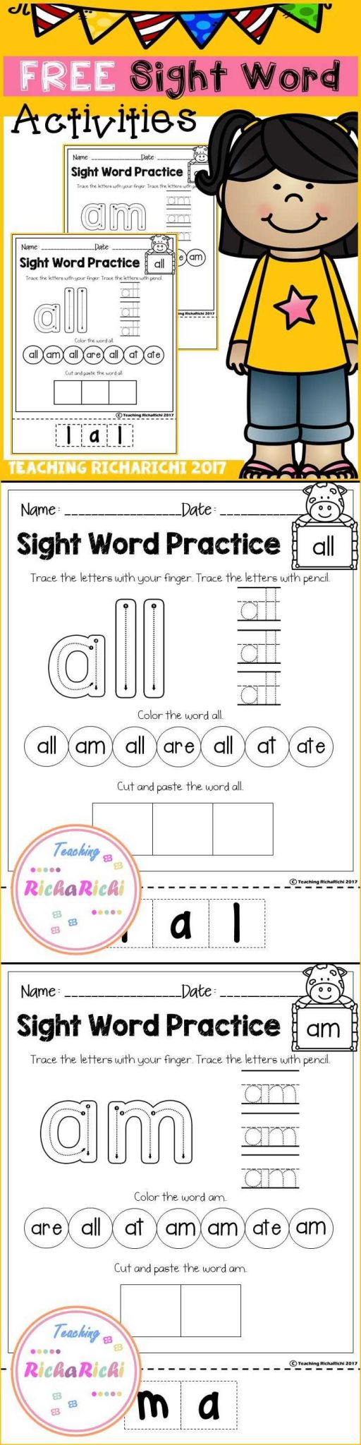 Free First Grade Spelling Worksheets or Freebies Free Kindergarten Activities Free Pre K Activities Free