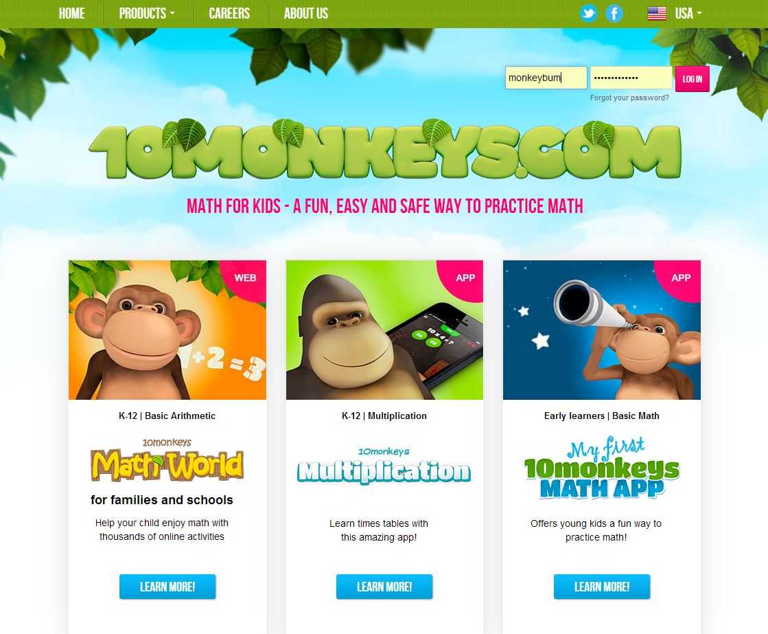 Free Math Worksheets for Kindergarten Addition and Subtraction or 10 Monkeys Math World