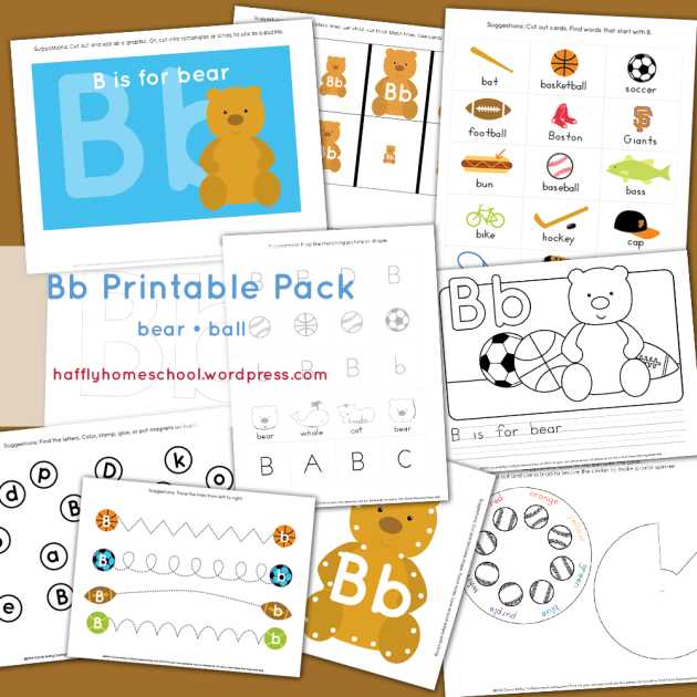 Free Name Tracing Worksheets for Preschool Along with Bb – Bear and Ball Printable Pack