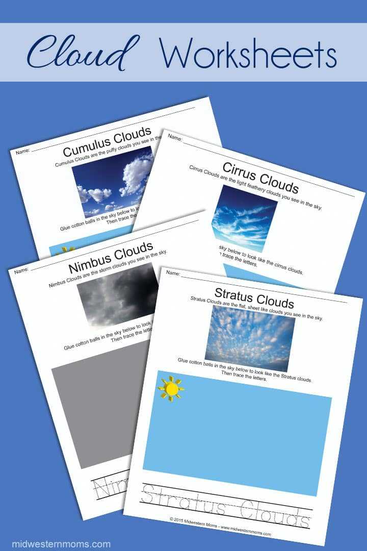 Free Name Tracing Worksheets for Preschool Along with Types Of Clouds Worksheets